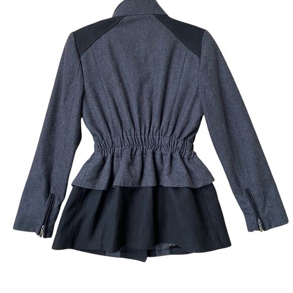 Victoria's Secret Womens Small Black Gray Full Zip Button Up Winter Coat Jacket - Picture 5 of 7